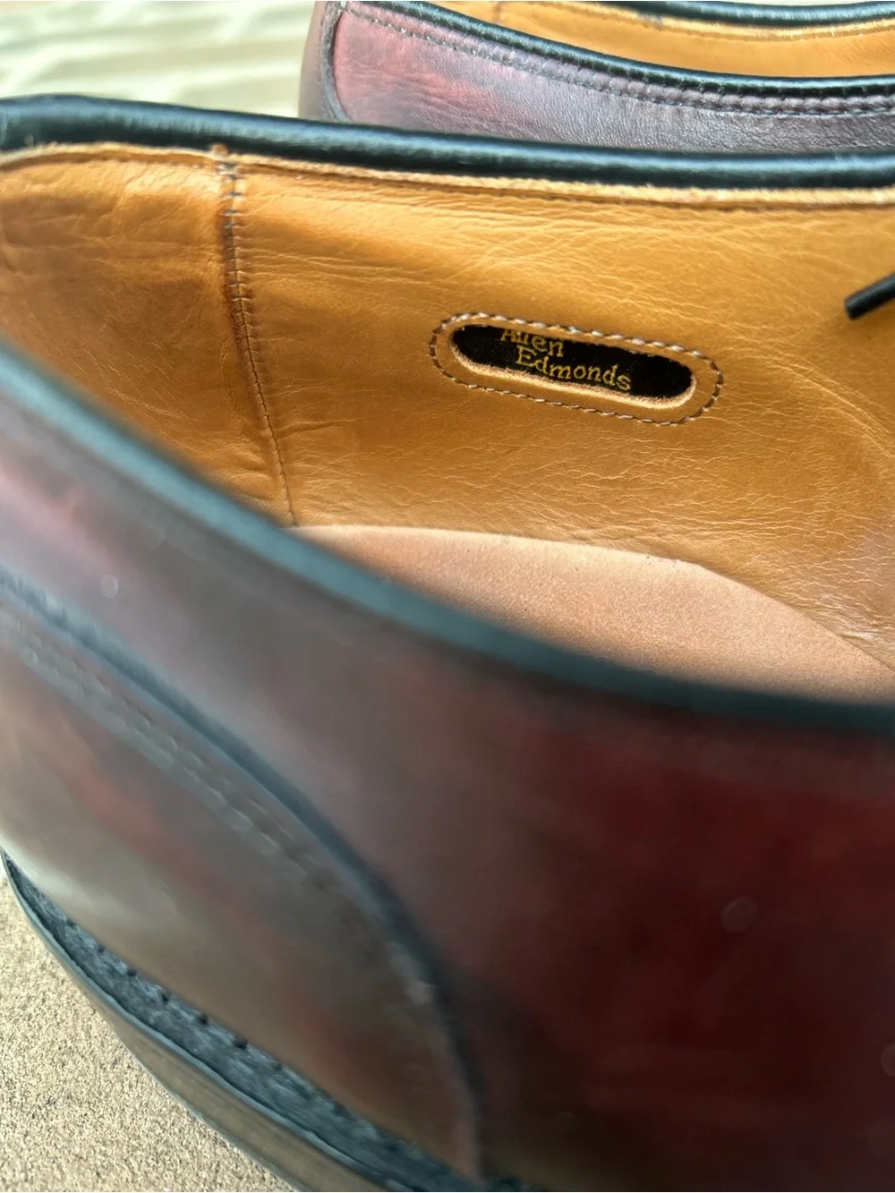 Allen Edmonds sleek burgundy